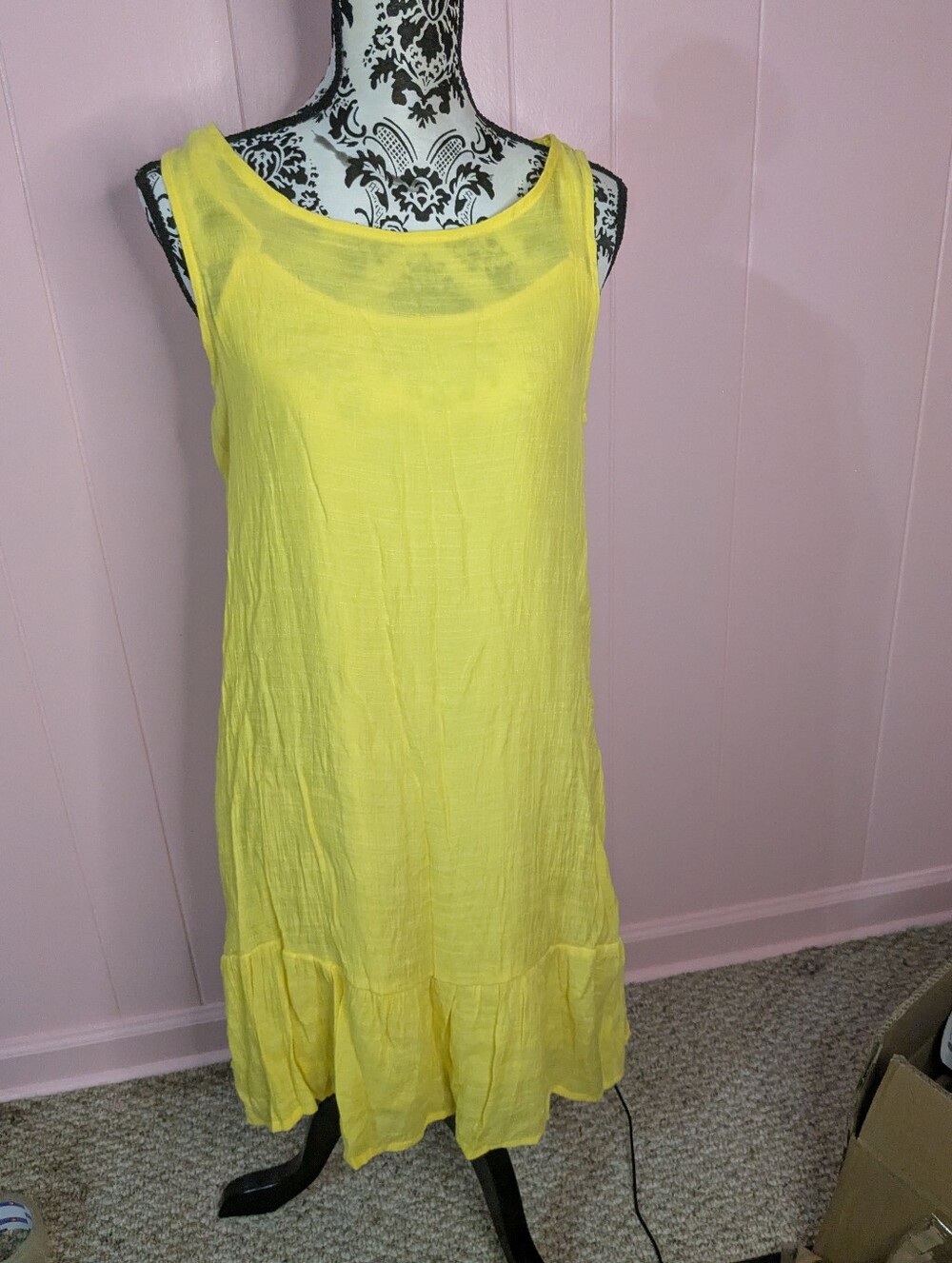 bright yellow dress